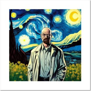 Heisenberg (Walter White) In Starry Night Posters and Art